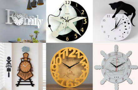 激光雕刻掛鐘，一寸光陰一寸金