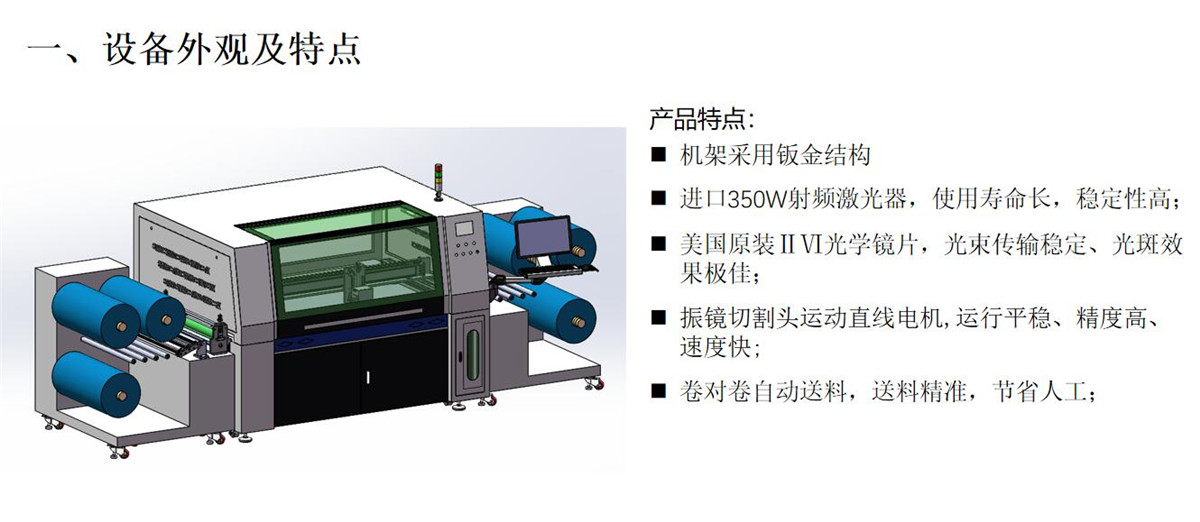 導光片卷對片激光切割打孔機